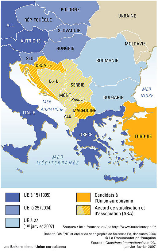 Les Balkans et l'entrée dans l'Union européenne